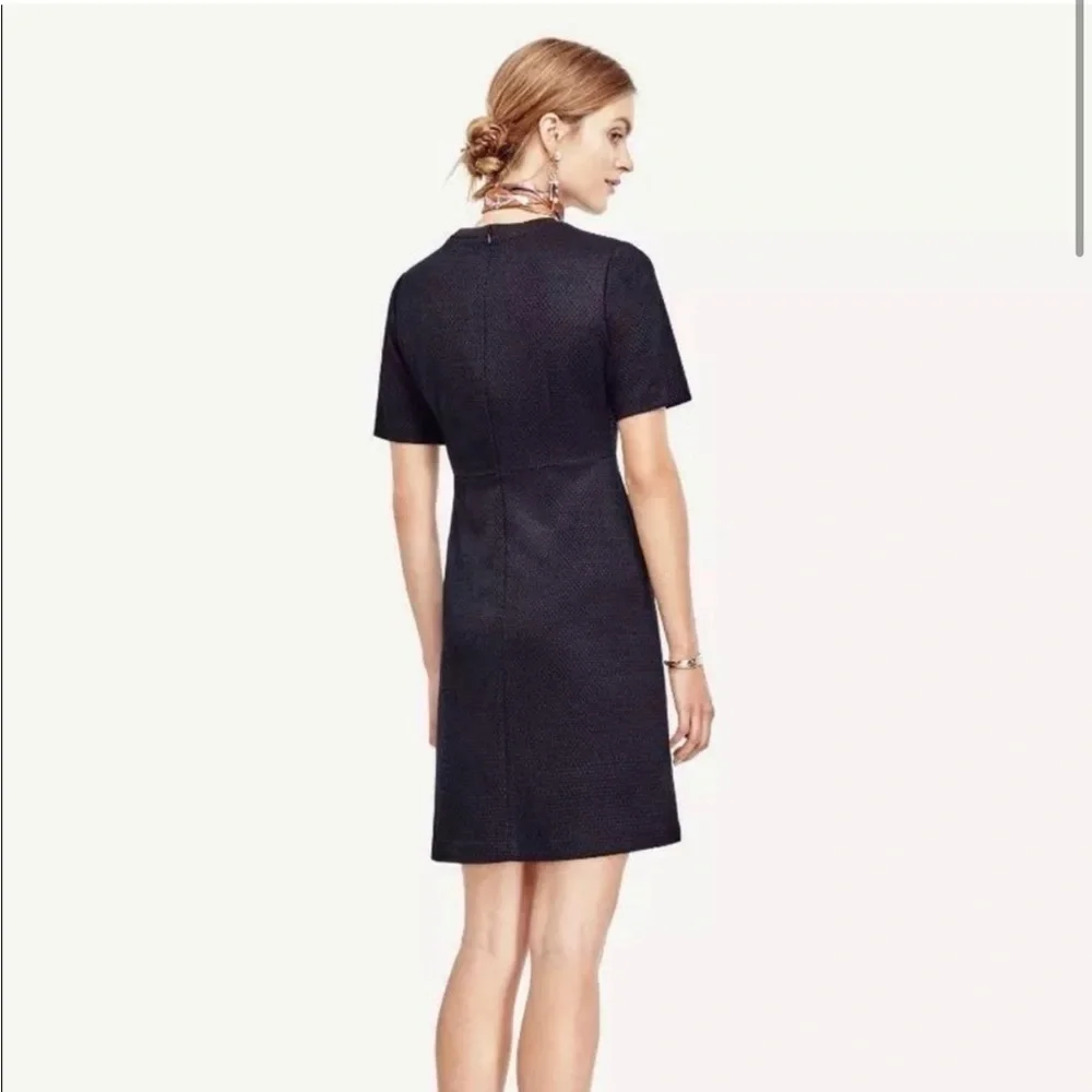 Ann Taylor Women's Size 2 Navy Blue Sheath Knee Length Dress